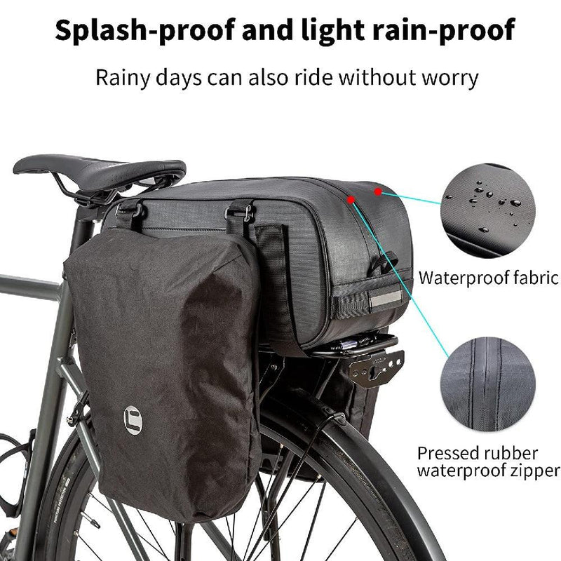 VIVI Bike Rear Rack Bag Bicycle Expandable Pannier Cargo Rack Bag